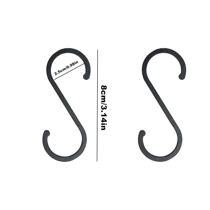 2pcs Stainless Steel S-shape Hook Kitchen Bedroom Multi-function Railing S Hanger Hook Clasp Holder Hooks Hanging Storage Tools