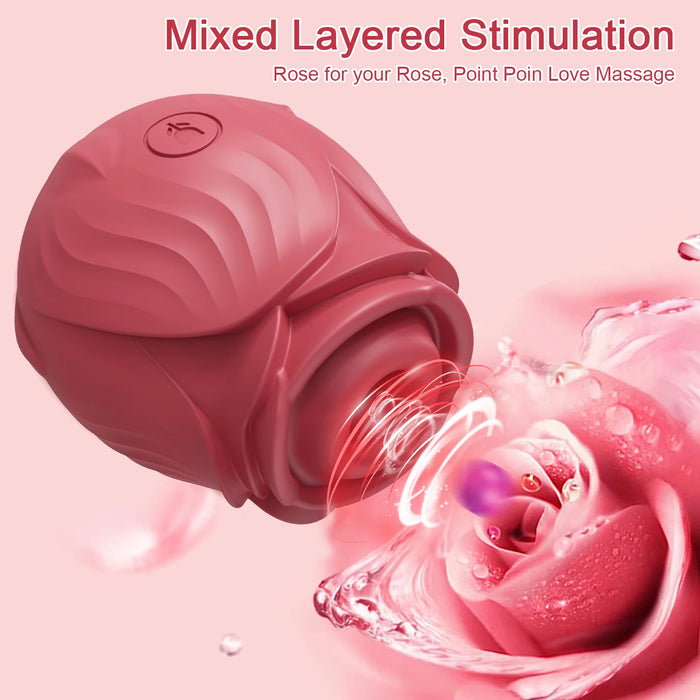 Powerful Sucking-Rose Vibrator Toy for Women Vacuum Stimulator Oral