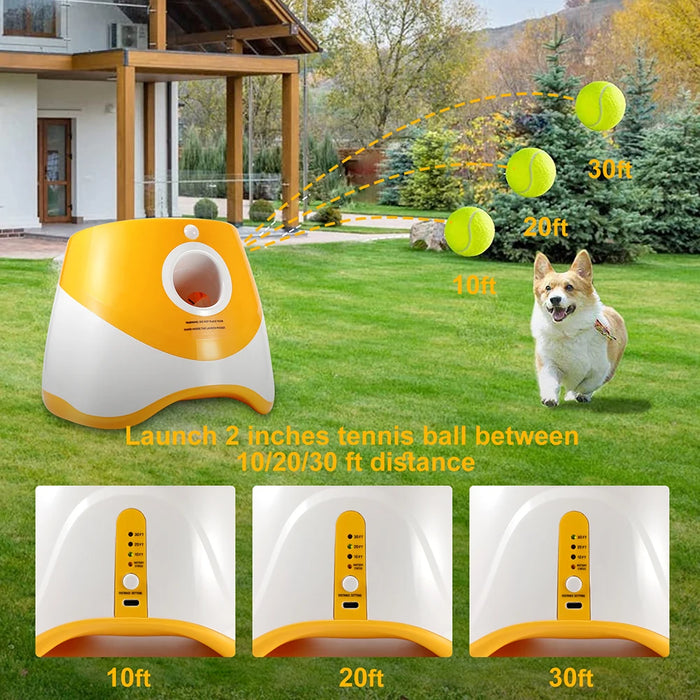 Automatic Throwing Machine Catapult for Dog Pet Toys Tennis Launcher